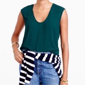 JCrew Cap Sleeve Shirttail Blouse